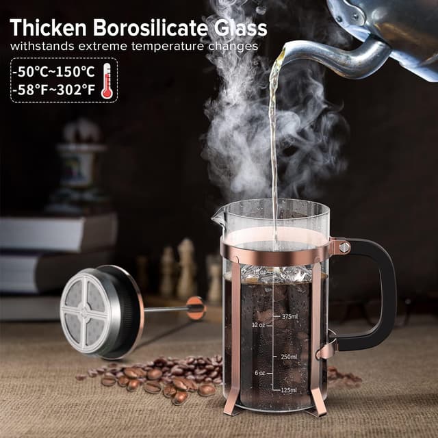 Detalle 2 de QUQIYSO 21 ounce French Press Coffee Maker