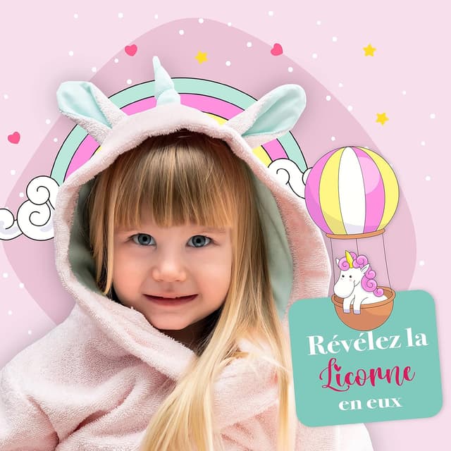 Thumbnail 6 de Twinzen Peignoir Enfant Licorne 100% coton