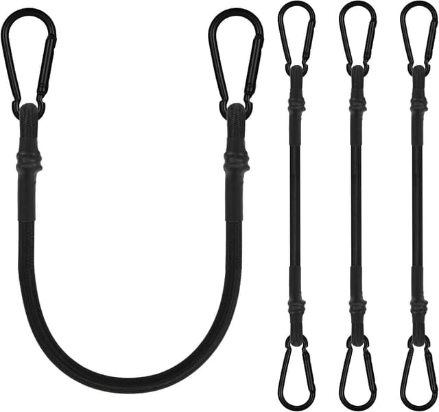 Imagen de Adiwo Banda Elástica 60 cm Negra con Mosquetón en OfertitasTOP