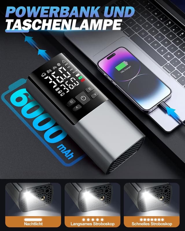 Thumbnail 6 de Kabellose Luftpumpe 6000mAh 150 PSI