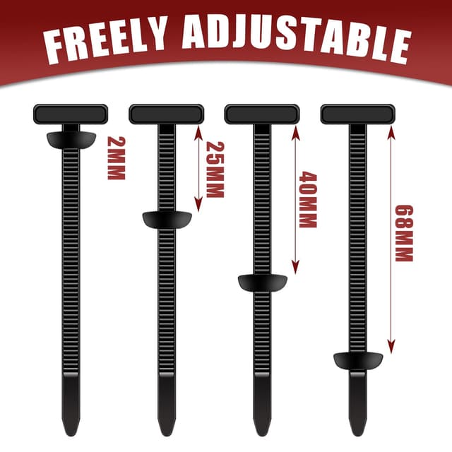 Detalle 2 de 200 Pack Nylon Cable Tie Buckles