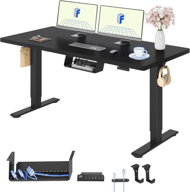 Detalle de FLEXISPOT Höhenverstellbarer Schreibtisch 160×80 cm