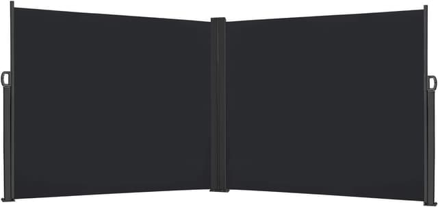 Detalle de LZQ Seitenmarkise als Wind- und Sichtschutz aus Polyester – Anthrazit, 200 x 600 cm