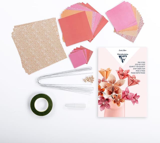 Detalle 2 de Clairefontaine Origami 97714C Kit ramo 12 flores