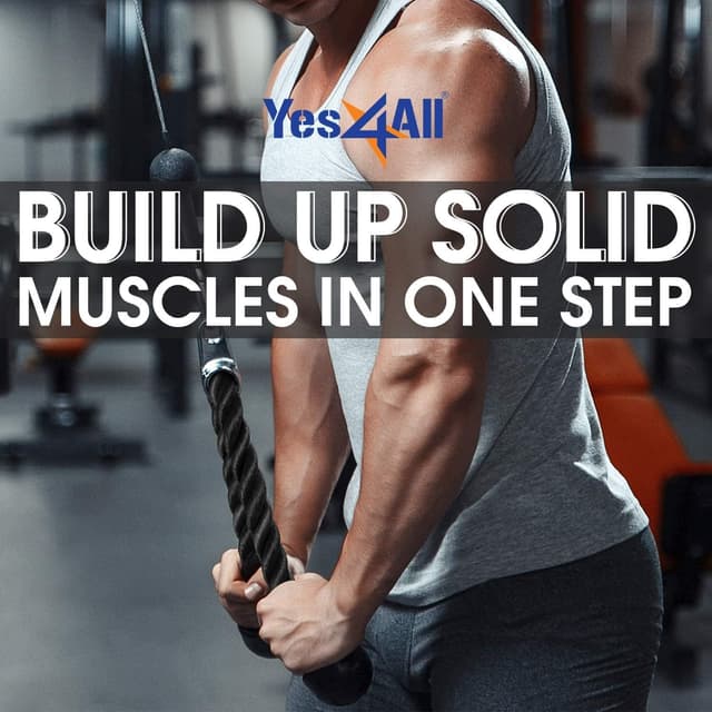 Detalle de Yes4All tricep rope cable attachment 2.5 cm