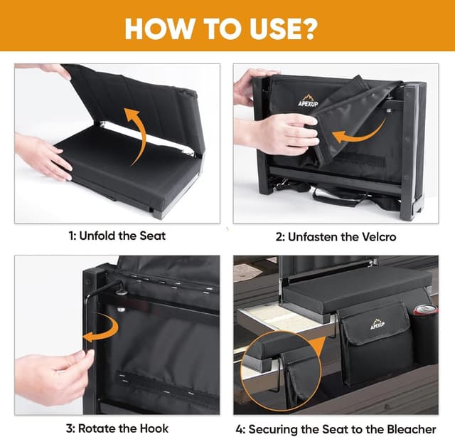 Detalle 1 de APEXUP Stadium Seats 350 lb capacity