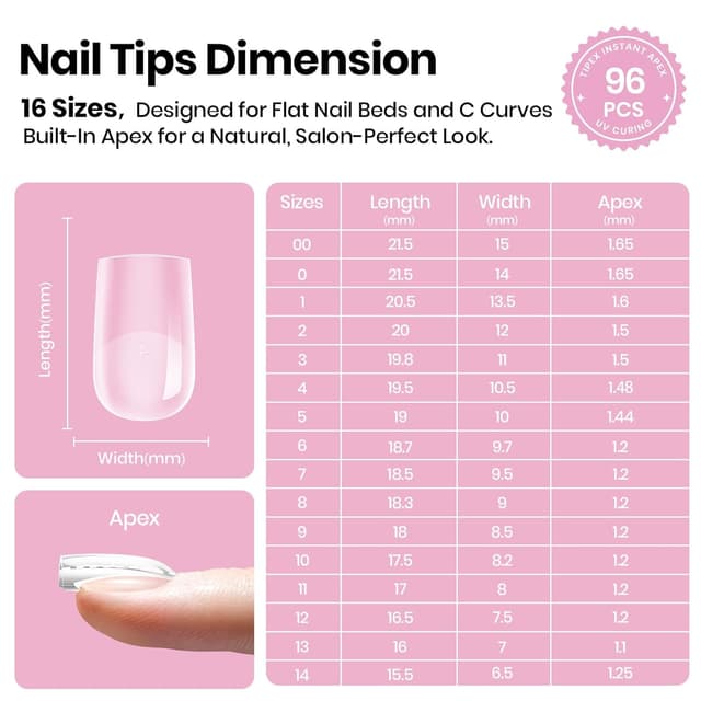 Thumbnail 3 de Beetles Tipex Lite Nail Tips 96pcs ๐