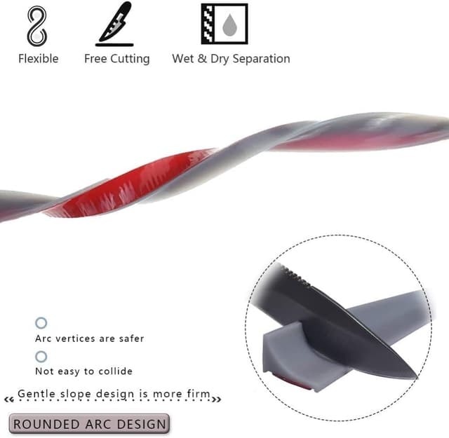 Detalle de 3m Grey silicone shower seal strip