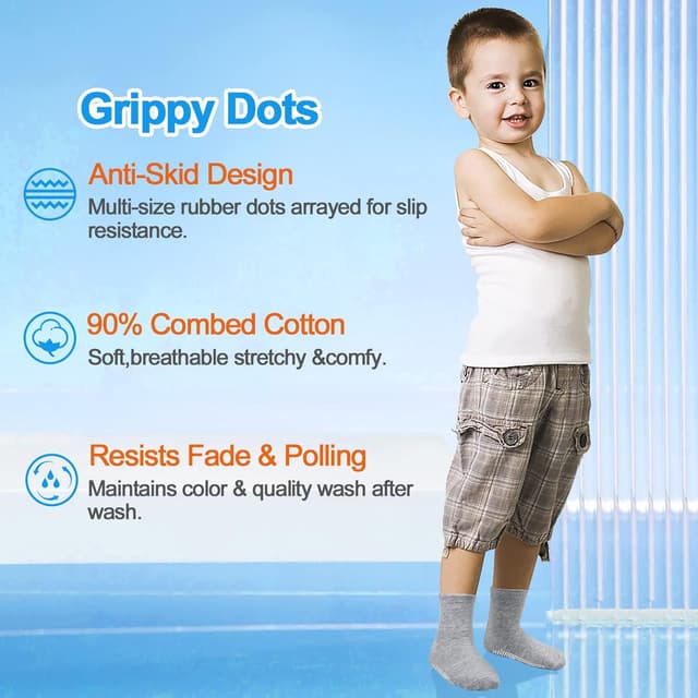 Thumbnail 2 de GRPSKCOS Non Slip Toddler Socks 12 Pairs