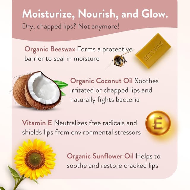 Detalle 1 de Moroccan Magic Organic Coconut Lip Balm 3-Pack