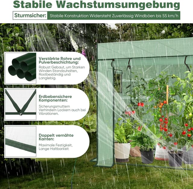 Thumbnail 2 de Sekey Gewächshaus 200x170x77 cm