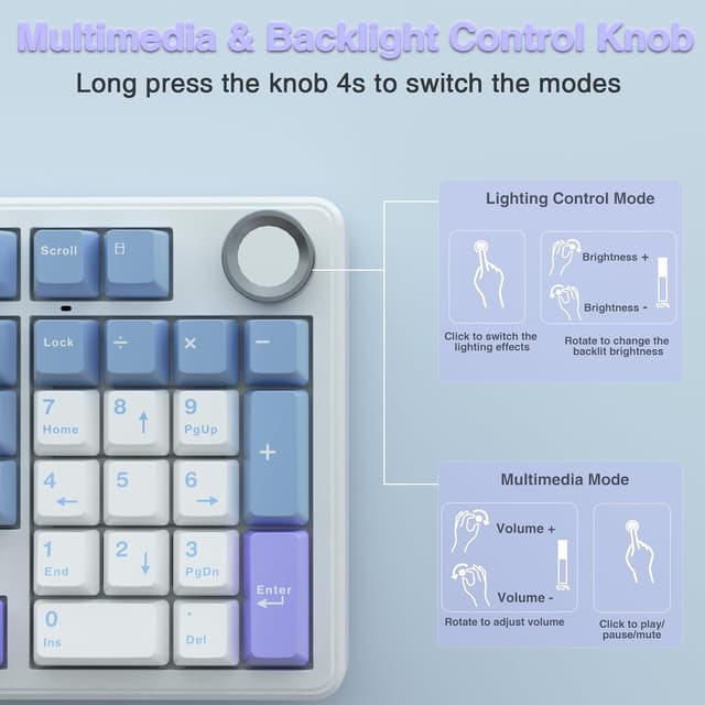 Thumbnail 4 de AULA F99 Pro Wireless Mechanical Keyboard