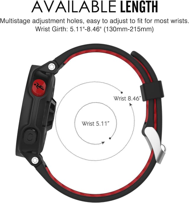 Detalle de MoKo silicone replacement watch strap for Garmin Forerunner 235 series and Approach S20