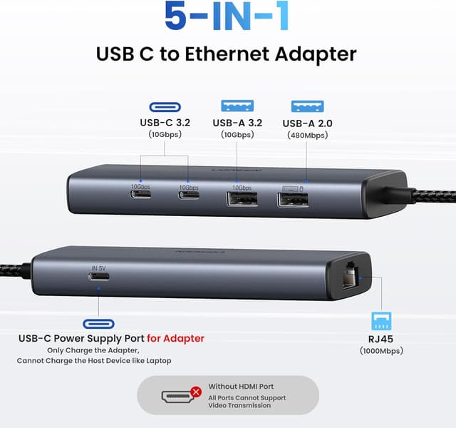 Thumbnail 1 de UGREEN USB C Hub Ethernet 10Gbps USB 3.2 Adapter