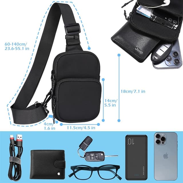 Detalle de Crossbody sling bag for mobile phones