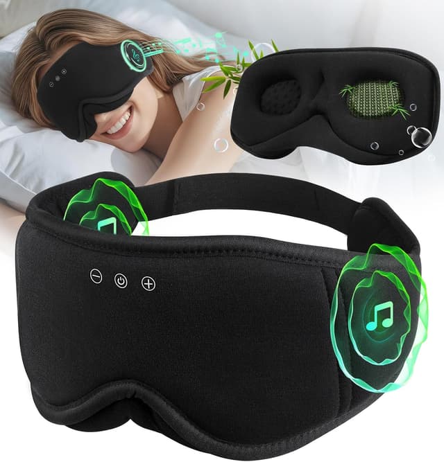 Detalle de LC-dolida 3D Schlafmaske mit Bluetooth-Kopfhörern