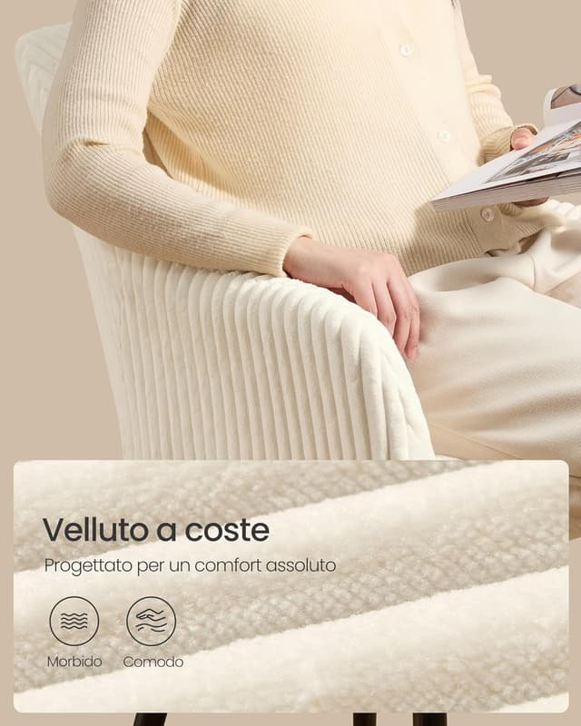 Detalle 2 de SONGMICS LDC087WD01 sedia cucina 120 kg