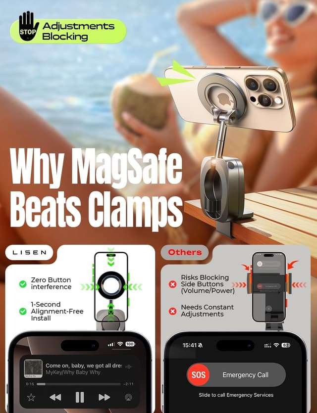 Thumbnail 6 de LISEN Airplane Phone Holder MagSafe Stand