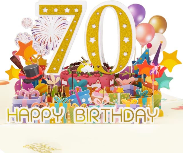 Detalle de Magic Ants Geburtstagskarte 70 mit 3D