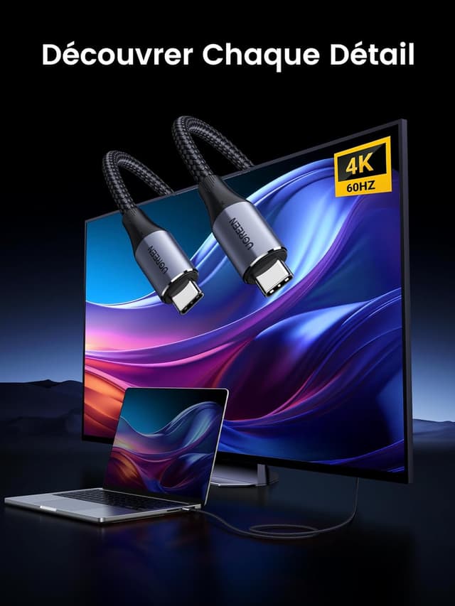 Detalle 2 de Câble UGREEN USB C 240W PD 3.1 ⚡