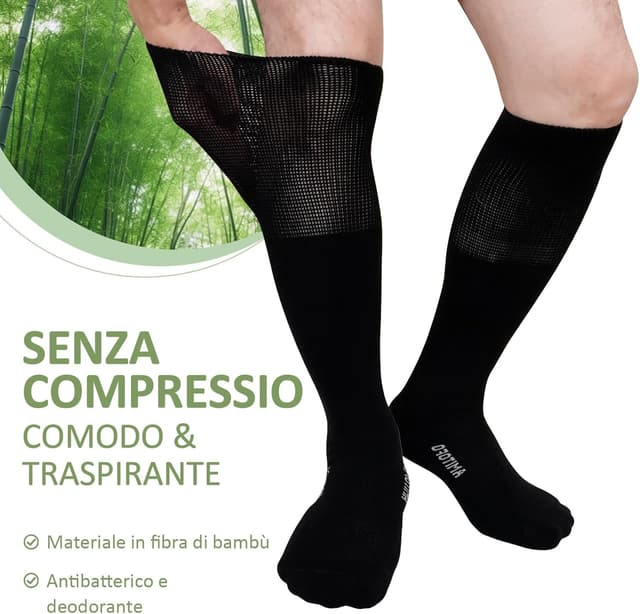 Detalle 2 de LOFIR Calze Ginocchio Diabetici Uomo 39-42