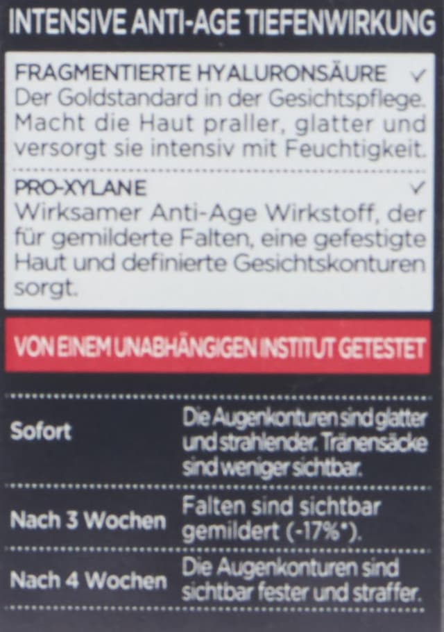 Detalle 1 de L’Oréal Paris Revitalift Laser X3 Augenpflege mit 3-fach Wirkung – Anti-Aging Augencreme (Hyaluronsäure, 3% Pro-Xylan), 15 ml (Packung mit 2)