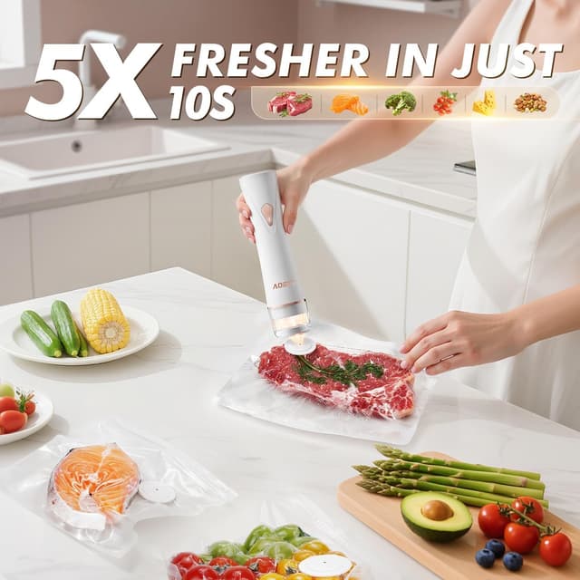 Thumbnail 1 de Compact Vacuum Sealer Handheld Vacuum Sealer for Food