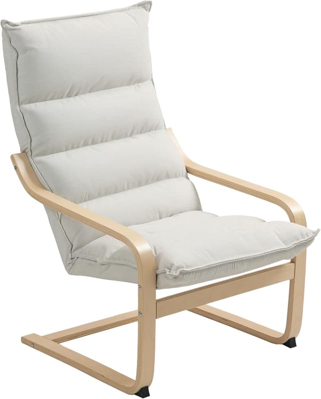 Detalle de HOMCOM Fauteuil Salon Velours Crème