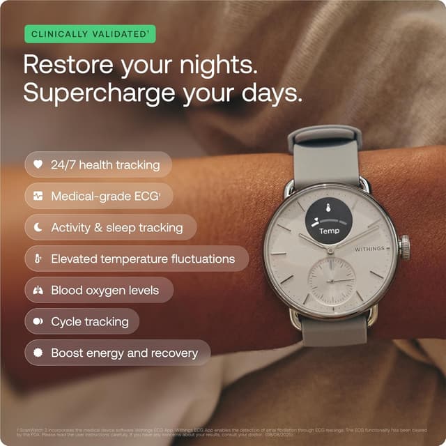 Thumbnail 2 de WITHINGS ScanWatch 2 35‑Day Battery