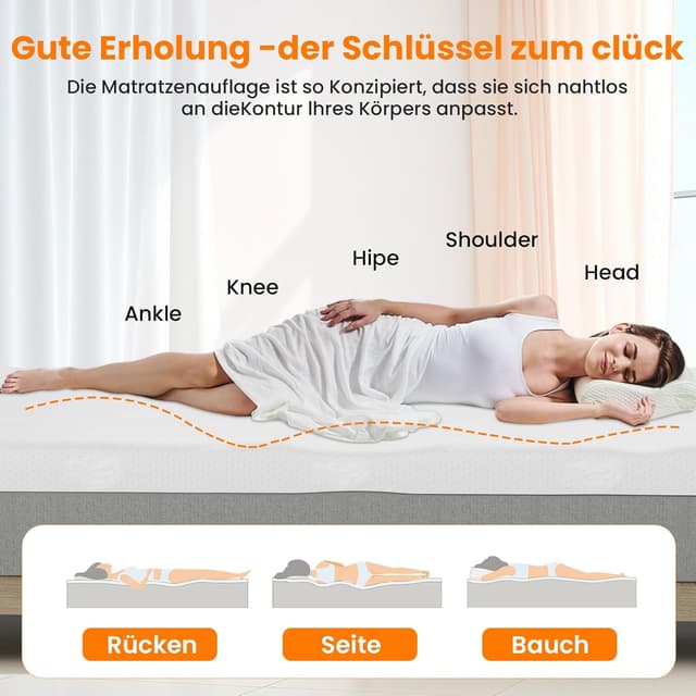 Detalle 1 de FRIDEKO Matratzentopper mit 8 cm Höhe