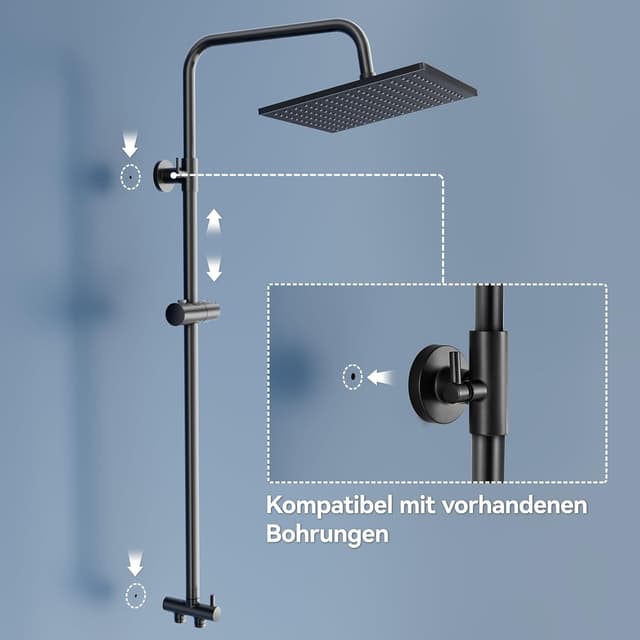 Thumbnail 6 de Auralum Regendusche 250 x 250 mm Komplettset
