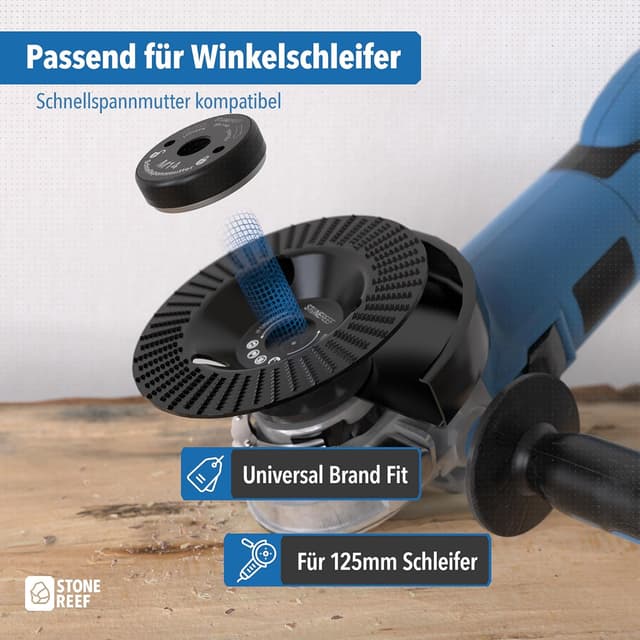 Thumbnail 2 de Holz Schleifscheibe 125mm 3er Set für Winkelschleifer