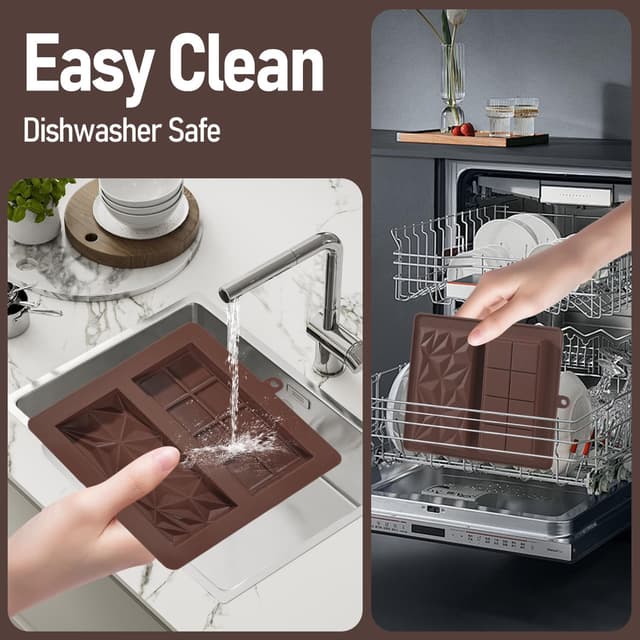 Thumbnail 6 de UWILLION Deep Chocolate Bar Mold Silicone 1 Inch Dubai Pistachio Bar 🍫