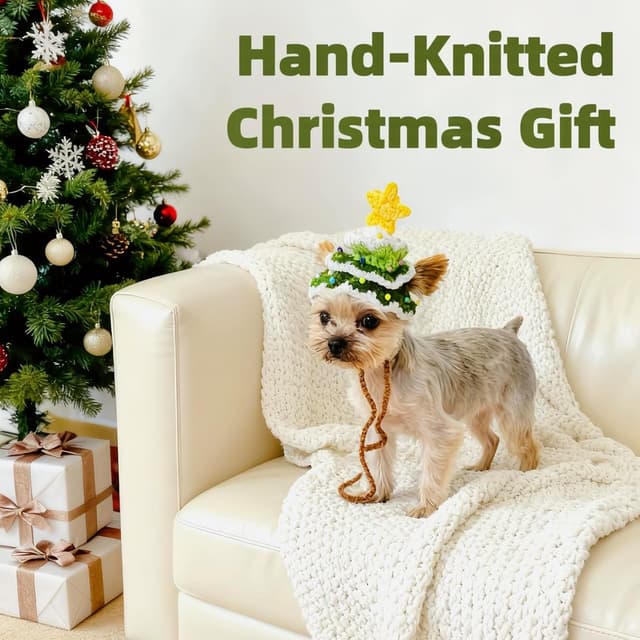 Thumbnail 1 de YorkieGogo Weihnachtsbaummütze für XXS Haustiere