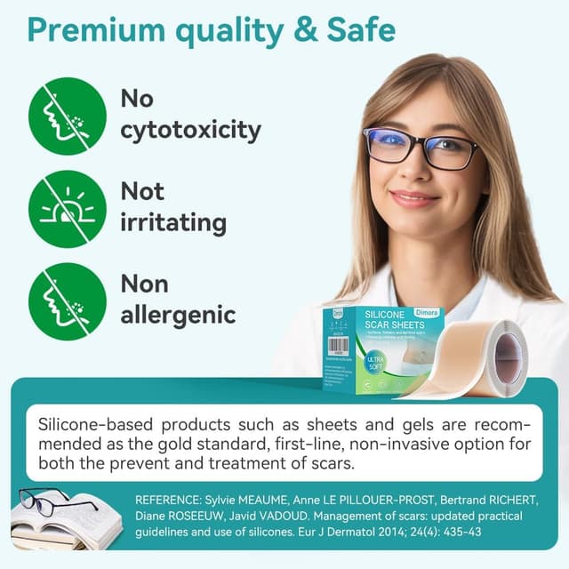 Thumbnail 6 de Dimora Medical Grade Silicone Scar Sheets (4cm x 3m) for waterproof scar treatment