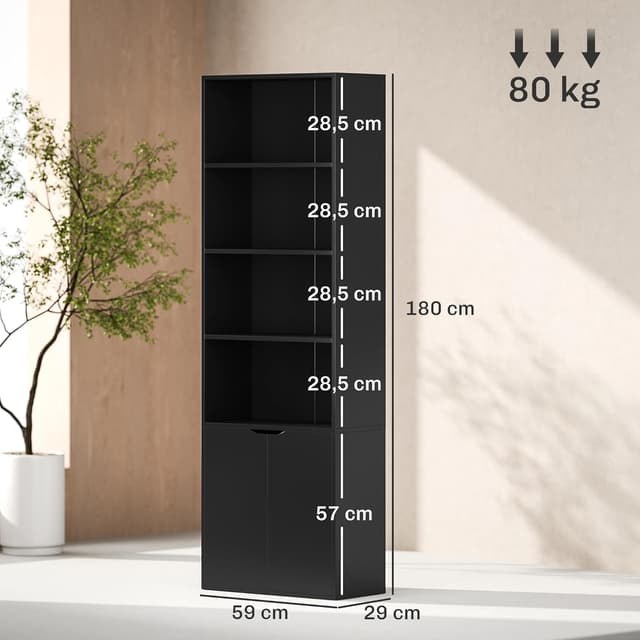 Thumbnail 2 de HOMCOM Bibliothèque à 6 Niveaux 59 x 29 x 180 cm