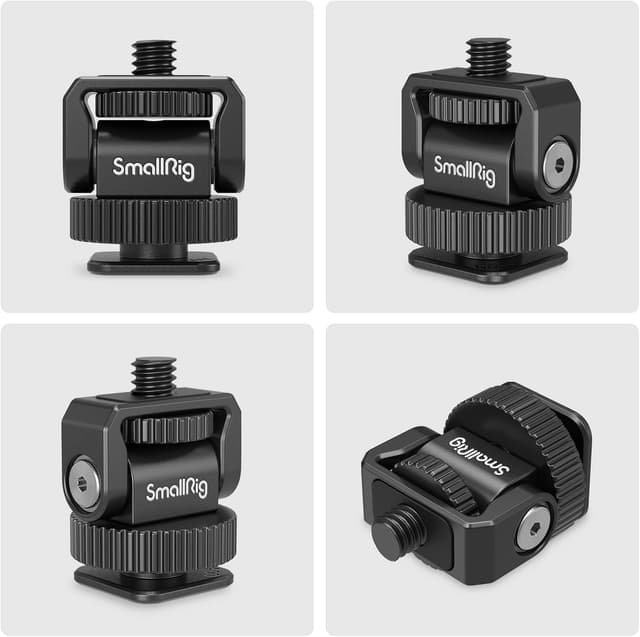 Thumbnail 6 de SMALLRIG 3577 Mini Ball Head Cold Shoe Mount Adapter (1/4" + Kaltschuh) für Kamera, Käfig, Licht & Mikrofon