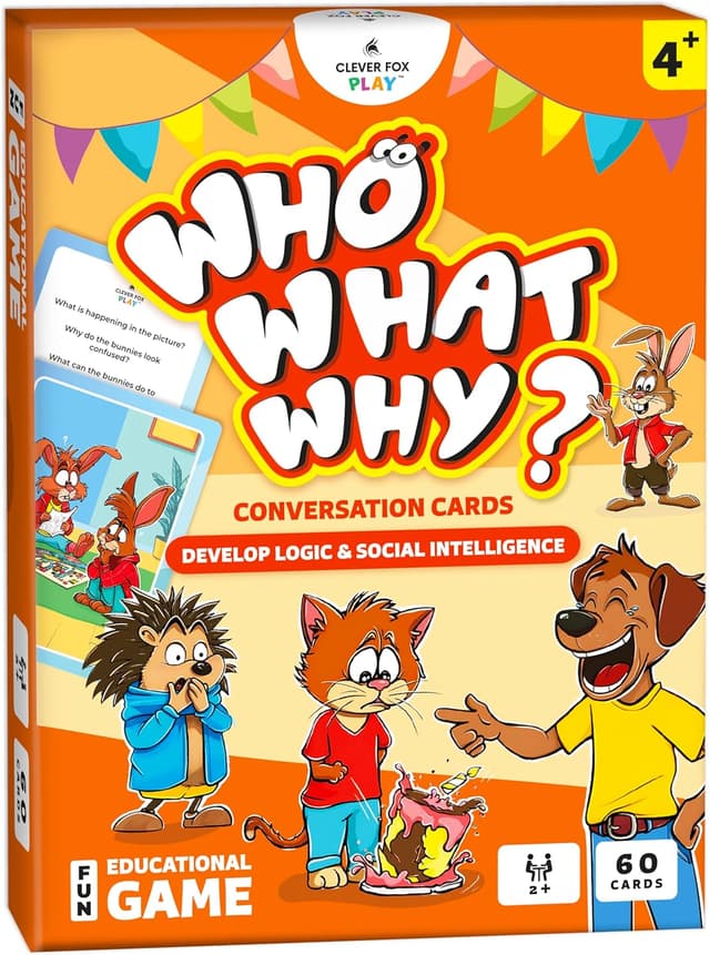 Imagen de Who What Why Conversation Cards Ages 4+ 🧠 en OfertitasTOP