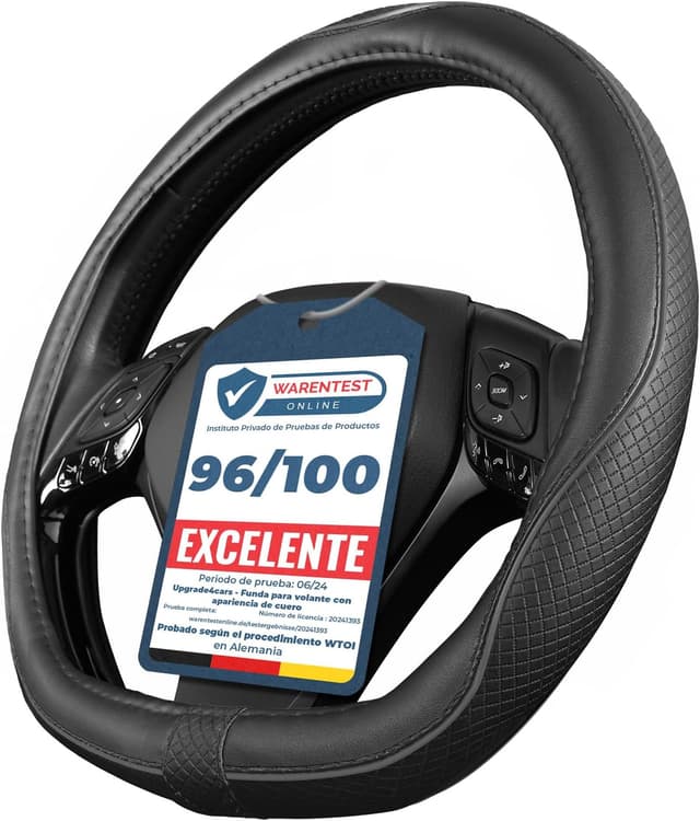 Thumbnail 6 de Upgrade4cars Funda Volante Rosa Negro 37-38 cm