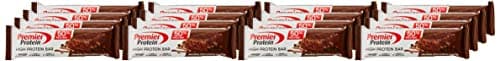 Detalle de Premier Protein High Protein Bar 50% Double Chocolate Cookie (16x40 g), baja en azúcar y baja en carbohidratos