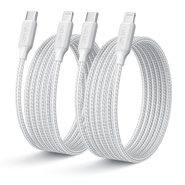 Detalle de RAVIAD Cavo USB‑C a Lightning MFi (1 m, 2 pezzi) con ricarica rapida e sincronizzazione