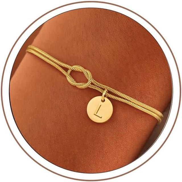 Detalle de Love Knot Armband 14K Gold vergoldet