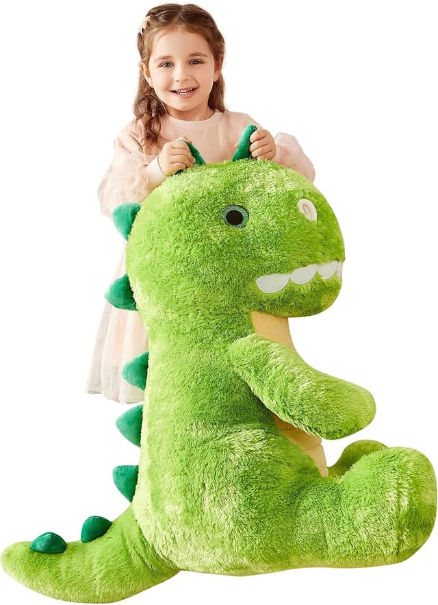 Detalle de IKASA Giant Dinosaur 60cm Soft Plush Stuffed Animal Toy (Green)