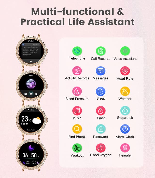 Thumbnail 3 de LIGE Women's Smart Watch 1.32" HD