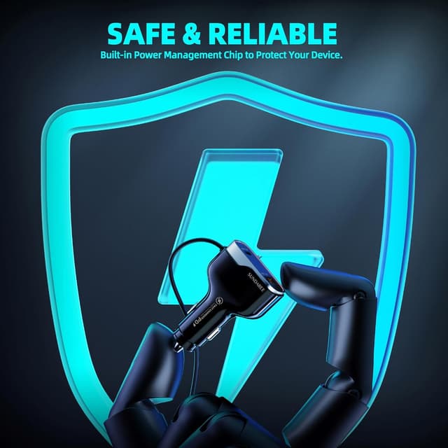 Detalle 2 de SUNDAREE Caricatore Auto 6 Porte 123W