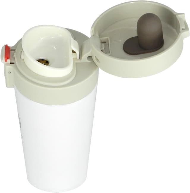Detalle de SLOSH Tazza Termica Viaggio Caffè/Bottiglia in Acciaio Inox 304 da 380 ml (Bianco) con infusione travel mug