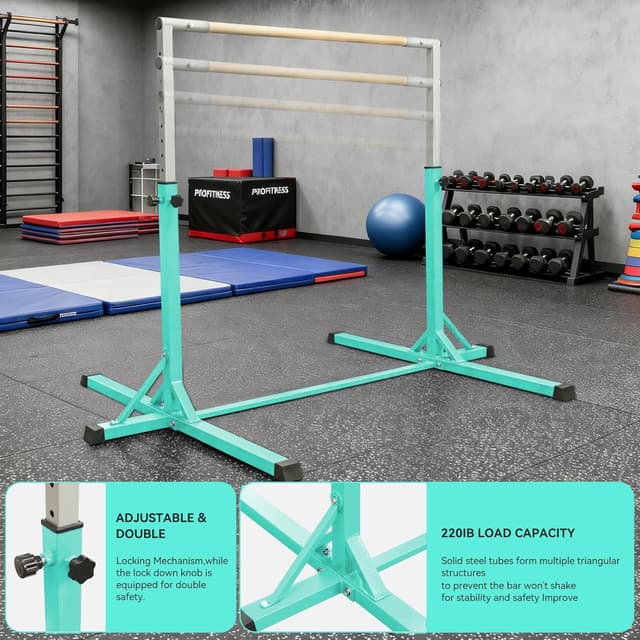 Detalle 2 de Reckstange Kinder Indoor Outdoor – Turnreck mit 13 Höhen