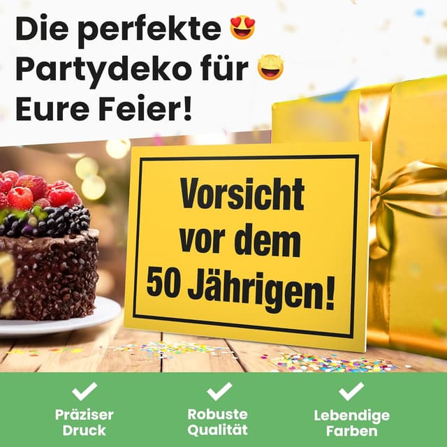 Thumbnail 3 de DankeDir Schild 50 Geburtstag Humor 30x20 cm