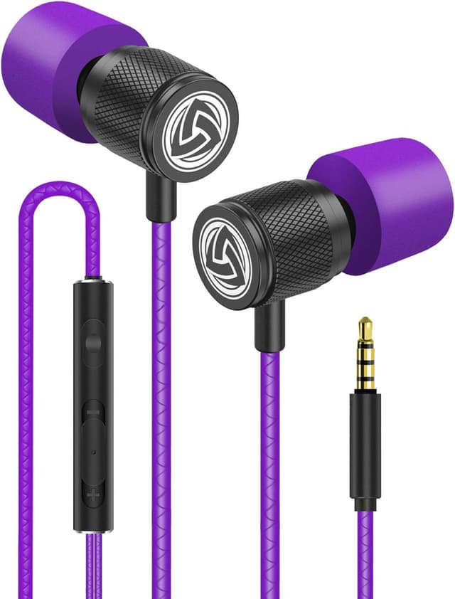Detalle de Ludos ULTRA Wired In-Ear Headphones with Microphone, Volume Control and 5-Year Warranty