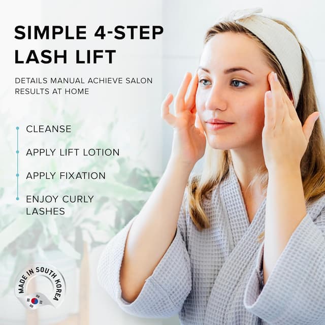 Detalle 1 de AYASAL Wimpernlifting-Set – Koreanische Lash-Lifting Formel für schonendes Lifting zu Hause